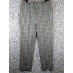 Banana Republic Tailored Slim Fit Pants Men's 36R Flannel‎ 120's Plaid Golf NWT